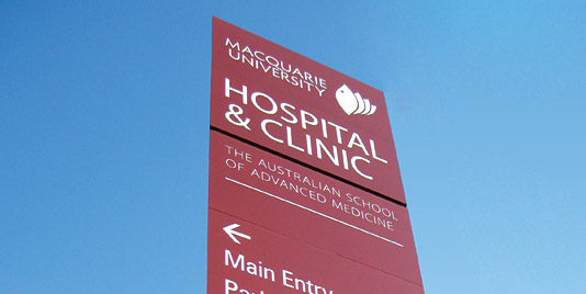 Macquarie University Hospital Signage Program