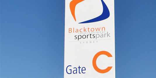 Blacktown International Sports Park signage design and wayfinding strategy